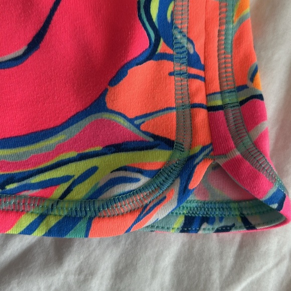 Lilly Pulitzer Weekender Cropped Luxletic Leggings Seaside Aqua Breezy Babe M - Picture 9 of 17